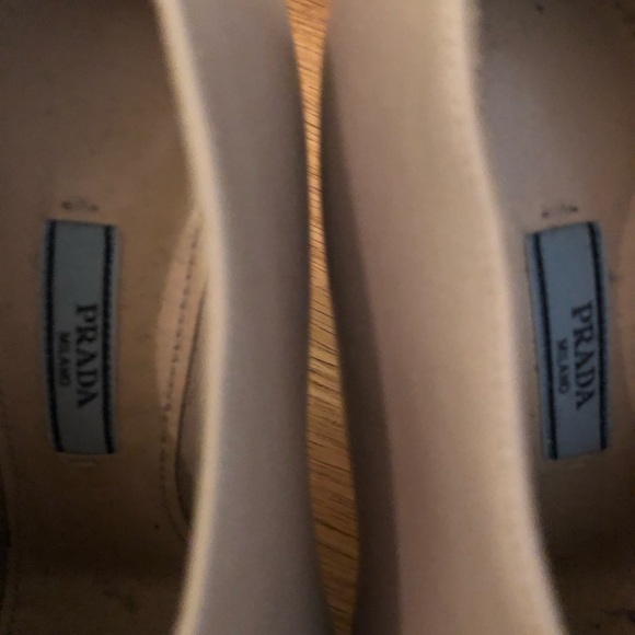 Prada Taupe Open Toe Bootie Heels. Sz 37 1/2. - Picture 2 of 6